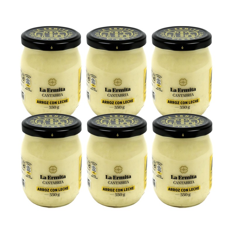 La Ermita - Arroz con leche, pack de tarros de 550g La Ermita - Arroz con leche, pack de tarros de 550g