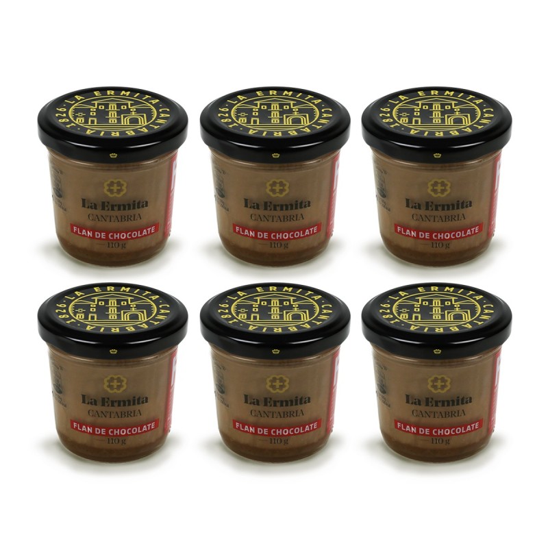 La Ermita - Flan de chocolate, pack de tarros de 110g La Ermita - Flan de chocolate, pack de tarros de 110g