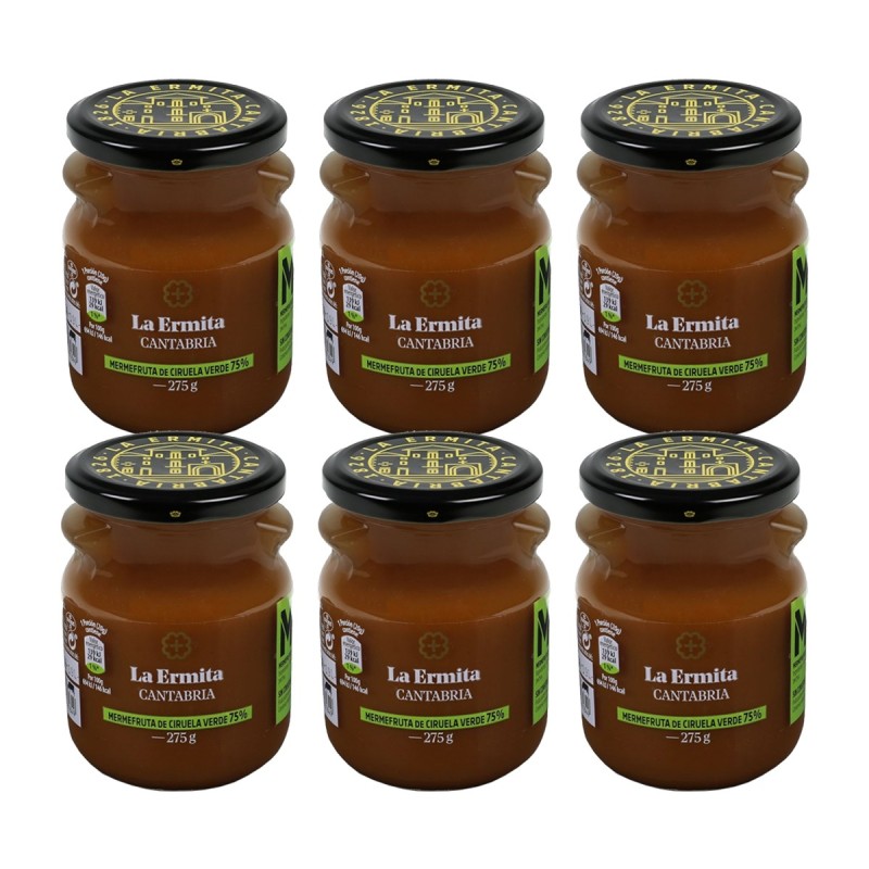 La Ermita - Mermefruta de ciruela verde, pack de tarros de 275g La Ermita - Mermefruta de ciruela verde, pack de tarros de 275g