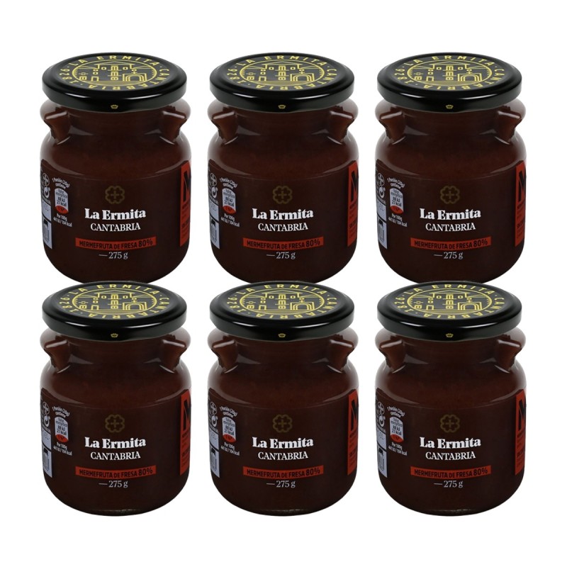 La Ermita - Mermefruta de fresa, pack de tarros de 275g