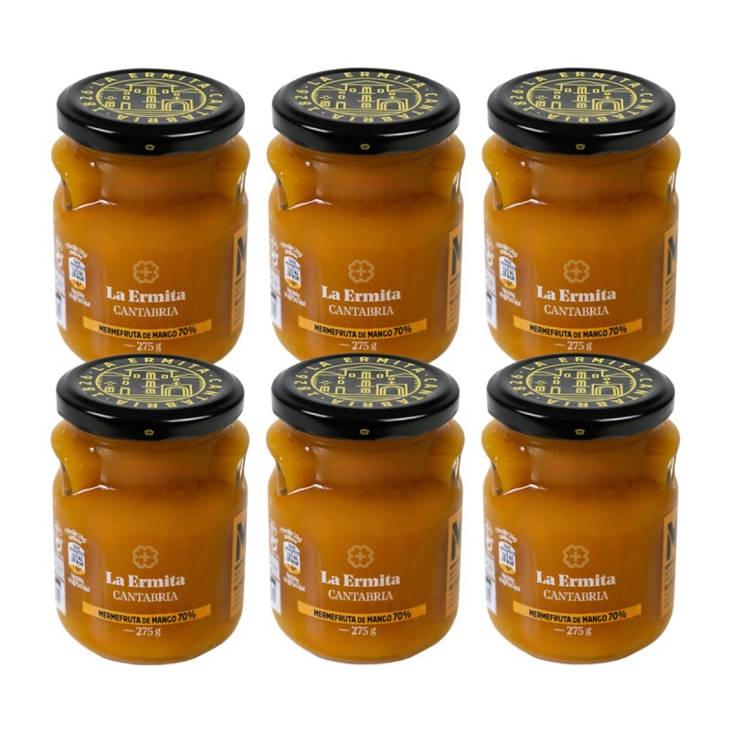 La Ermita - Mermefruta de mango, pack de 6 tarros de 275g La Ermita - Mermefruta de mango, pack de 6 tarros de 275g