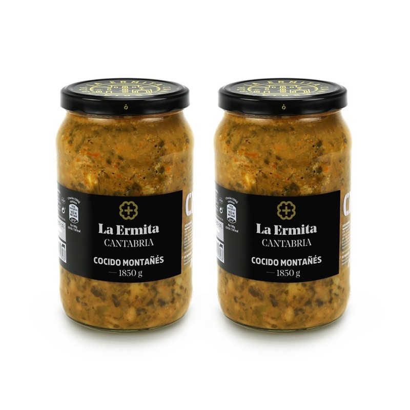 La Ermita - Cocido montañés, pack de tarros de 1850g