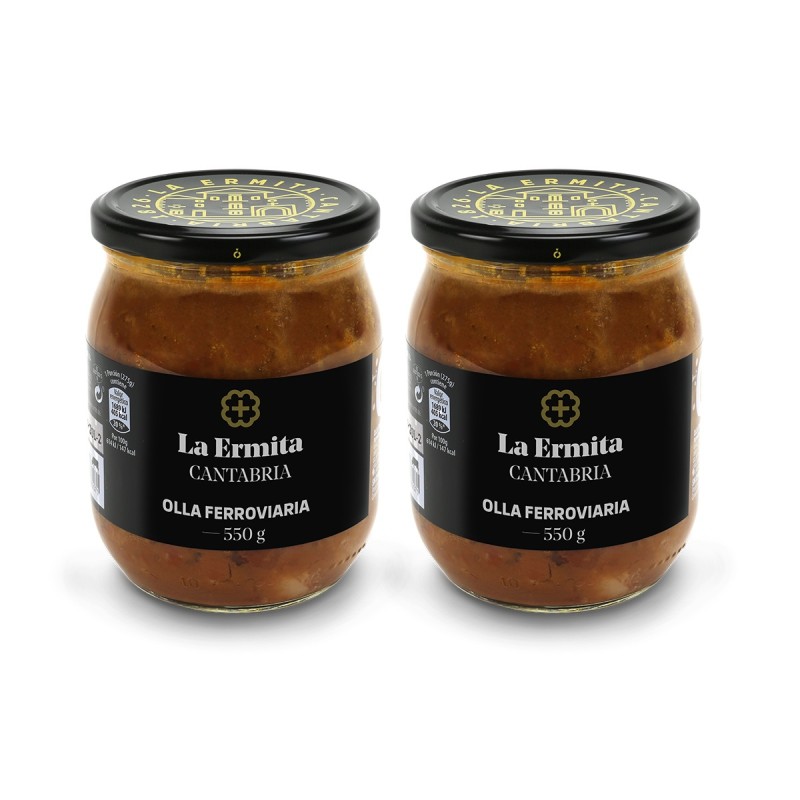 La Ermita - Olla ferroviaria, pack de 2 tarros de 550g La Ermita - Olla ferroviaria, pack de 2 tarros de 550g