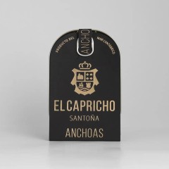 El Capricho - Anchoas del Cantábrico en aceite de girasol (talla XL), pack de 4 latas de 115g