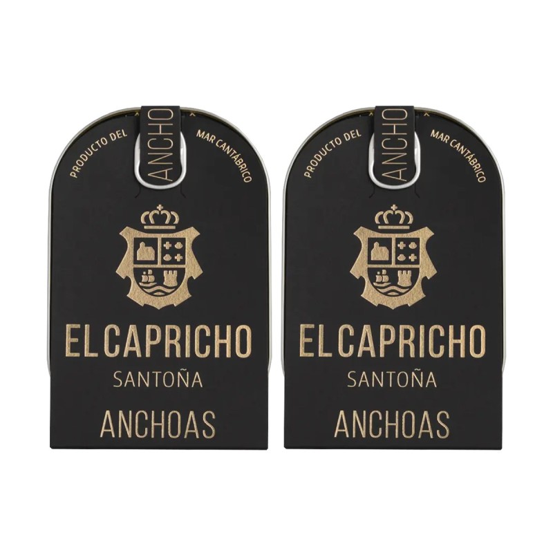 El Capricho - Anchoas del Cantábrico en aceite de girasol (talla XXL), pack de latas de 115g El Capricho - Anchoas del Cantábrico en aceite de girasol (talla XXL), pack de latas de 115g