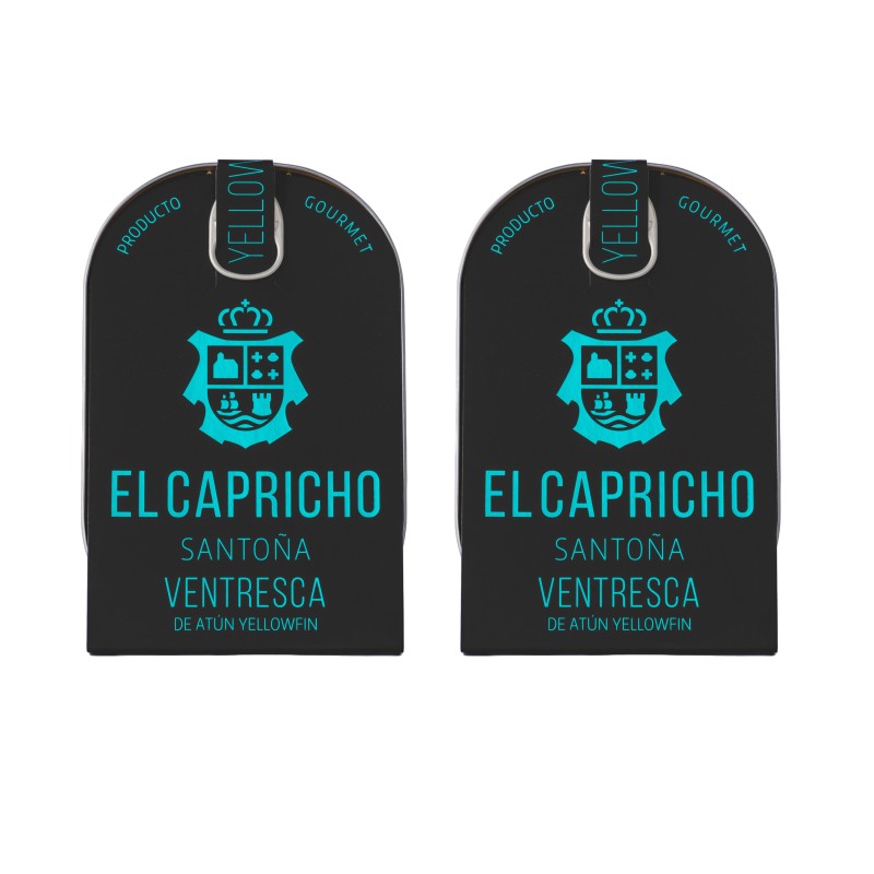 El Capricho - Ventresca de atún Yellowfin en AOVE, pack de 2 latas de 115g