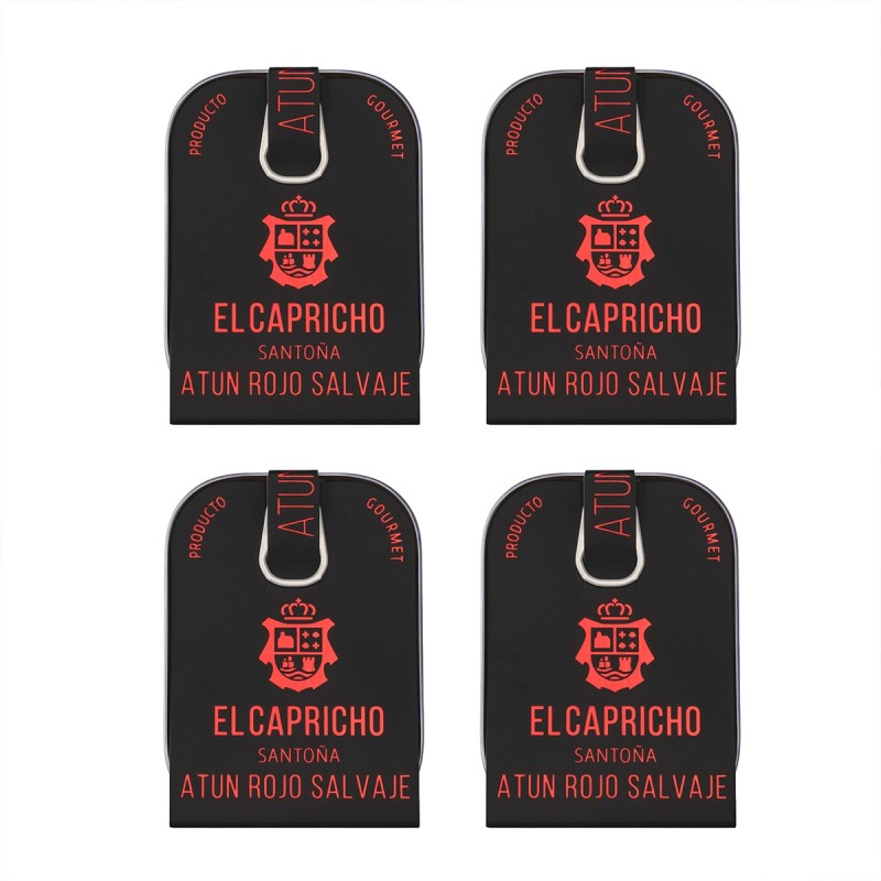 El Capricho - Atún rojo en AOVE, pack de 4 latas de 110g El Capricho - Atún rojo en AOVE, pack de 4 latas de 110g