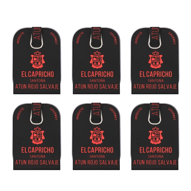 El Capricho - Atún rojo en AOVE, pack de 6 latas de 110g