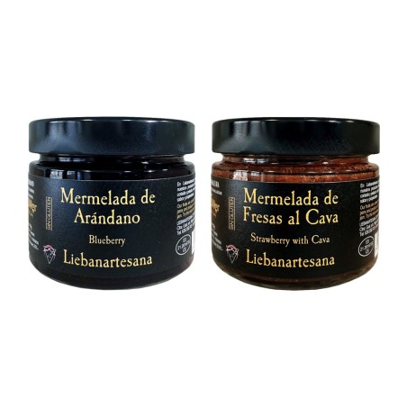 Liebanartesana - Mermelada de arándanos + mermelada de fresas al cava