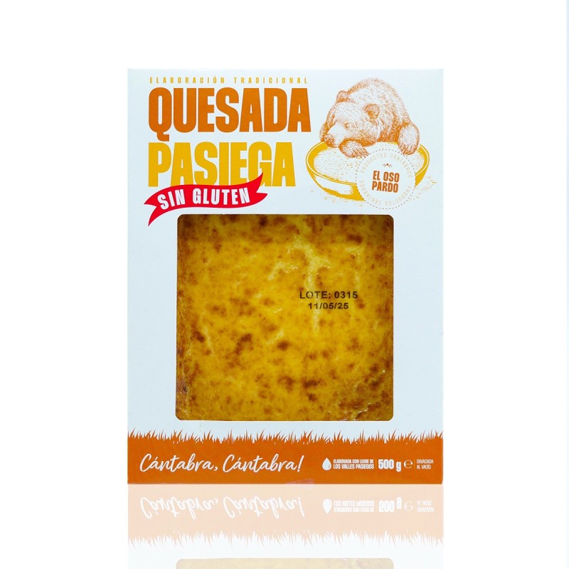 El Oso Pardo - Quesada Pasiega tradicional SIN GLUTEN, 500g El Oso Pardo - Quesada Pasiega tradicional SIN GLUTEN, 500g