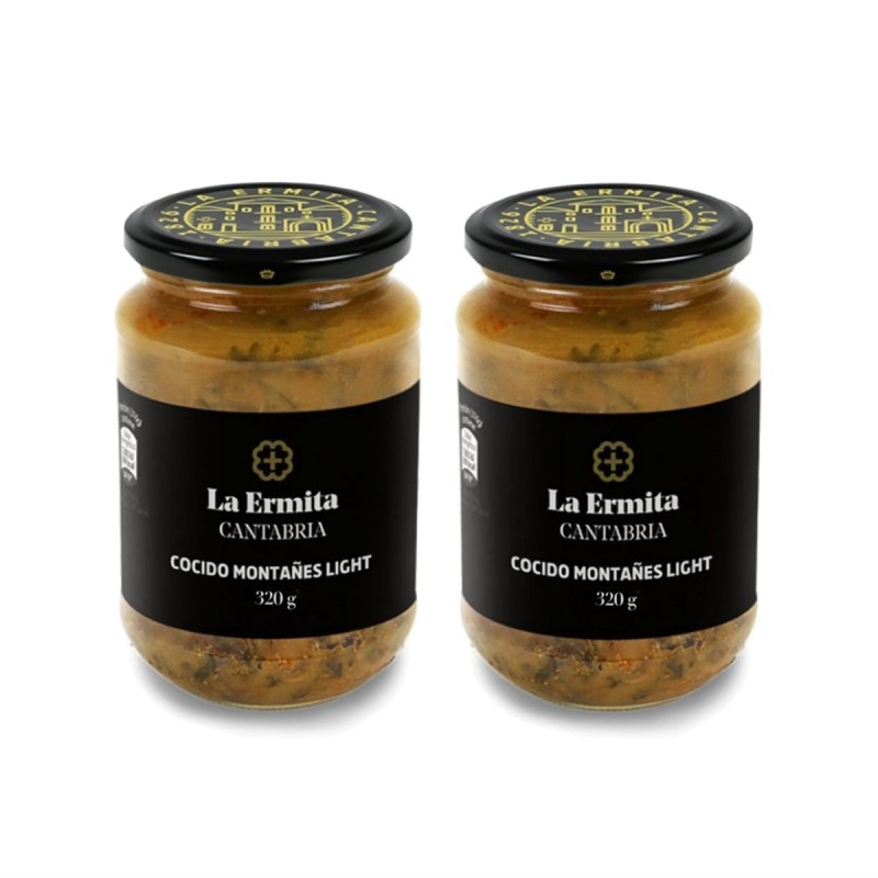 La Ermita - Cocido montañés LIGHT, pack de tarros de 320g