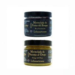 Liebanartesana - Mermelada de naranja al orujo + mermelada de frutos del bosque