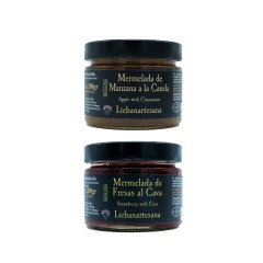 Liebanartesana - Mermelada de manzana a la canela + mermelada de fresas al cava