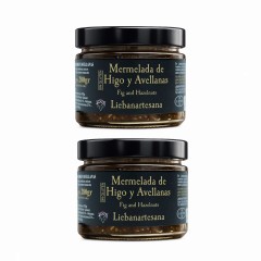 Liebanartesana - Mermelada de higo y avellanas, pack de 2 tarros